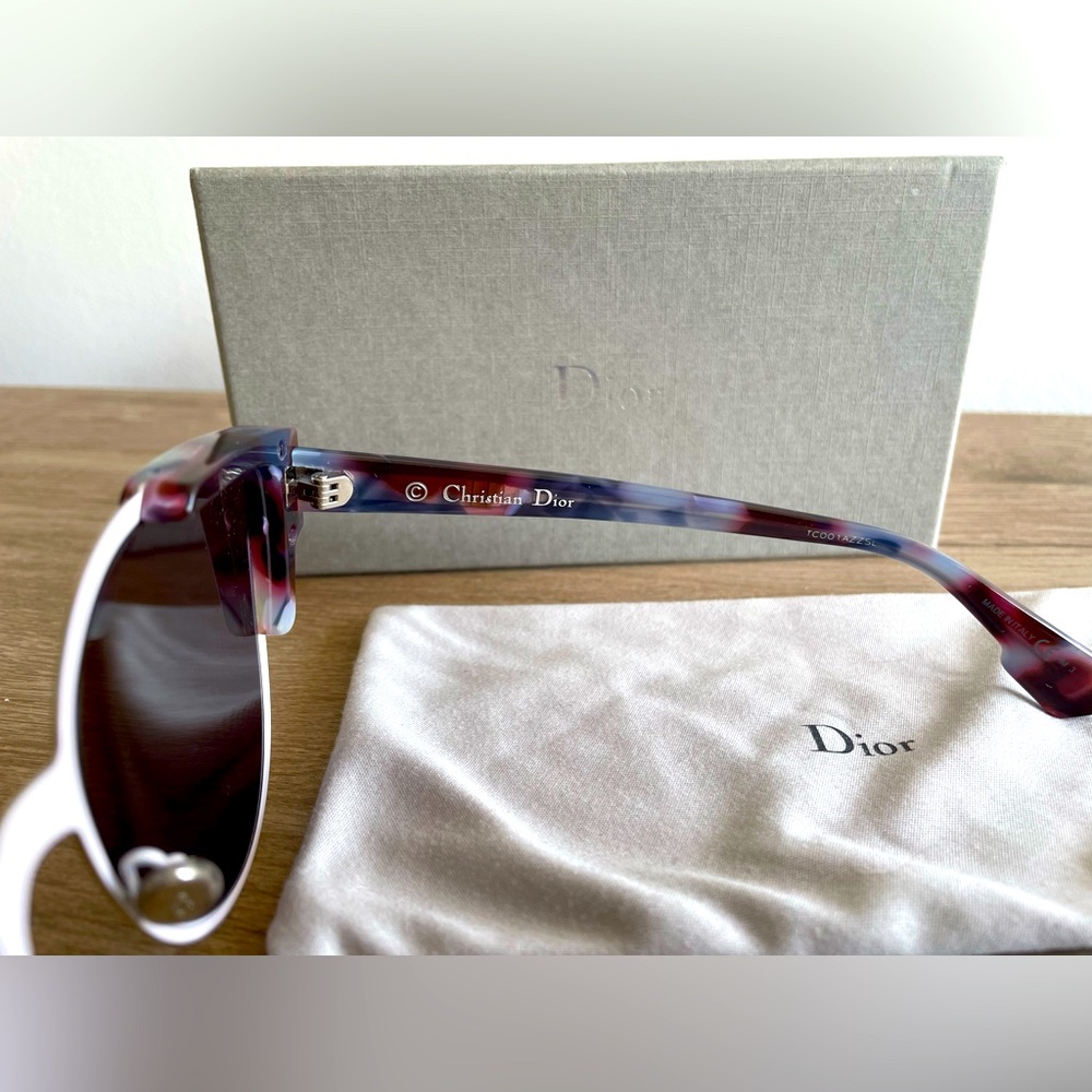 New! CHRISTIAN DIOR WILDLY DIOR HAVANA PINK/PURPLE SUNGLASSES AUTHENTIC - Picture 2 of 13